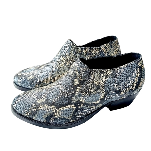 Skechers Shooties Womens 7.5  Snakeskin Print Cowboy Boot Western Ankle Booties - Picture 7 of 13